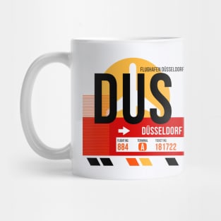 Dusseldorf (DUS) Airport // Sunset Baggage Tag Mug